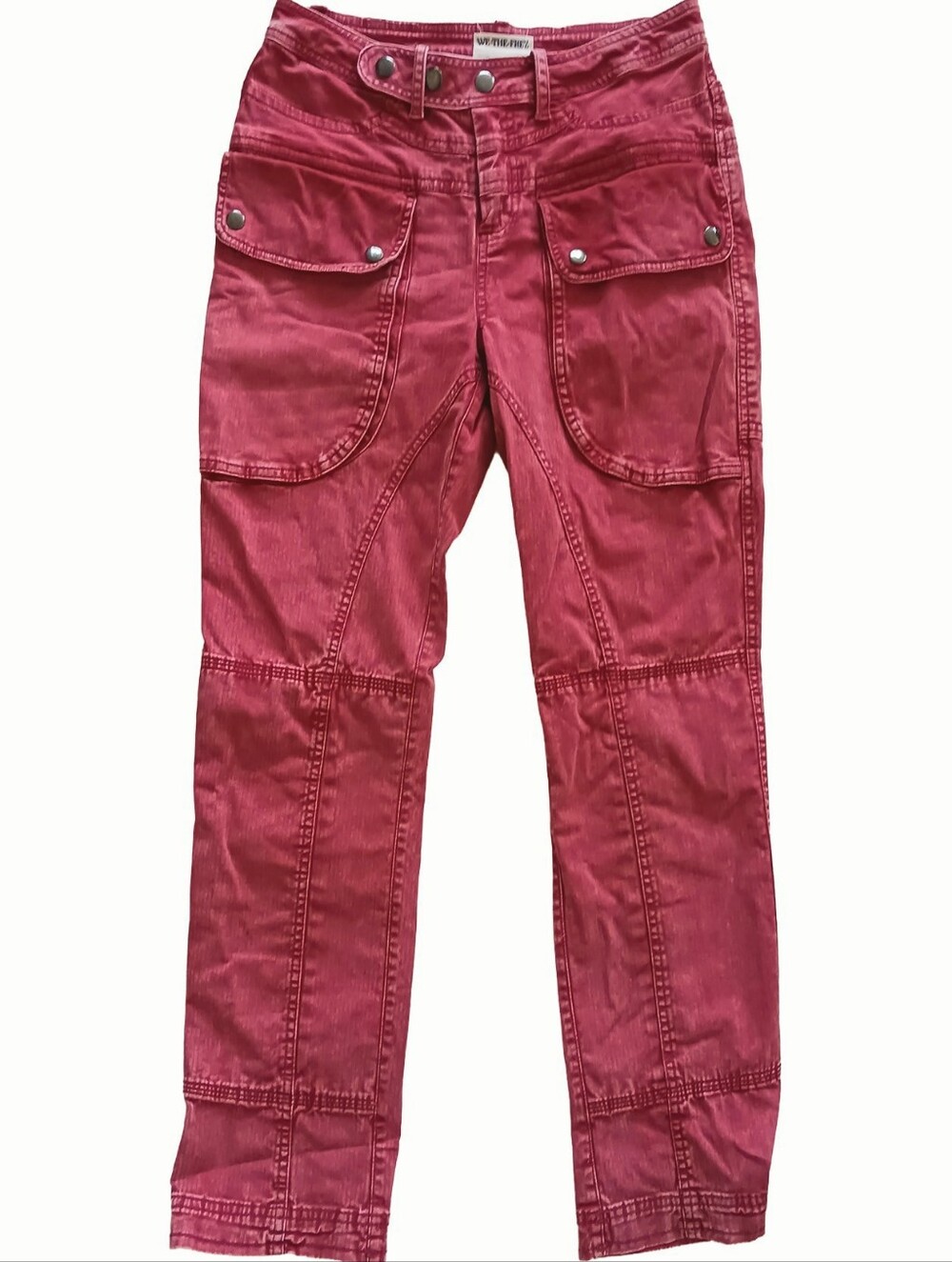 Free People Women’s Faded Red Moto Pants Size 4